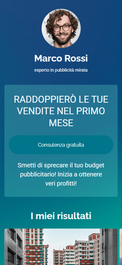 Parte superiore dell’esempio di Linktree di un buon marketer
