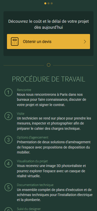 Le milieu de l’exemple du Linktree de la designer