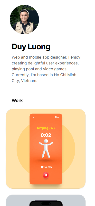 Web designer’s link in bio page created with Bento.meWeb designer’s link in bio page created with Bento.me