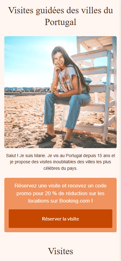 Le haut du design de Linktree pour un voyageur