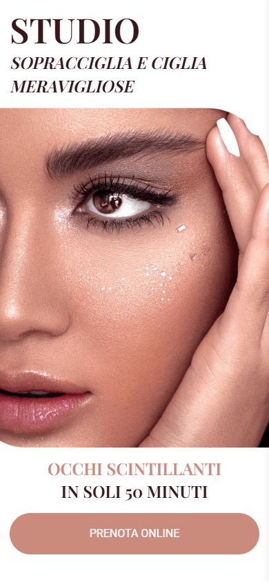 Parte superiore dell’esempio di pagina Linktree di un’estetista