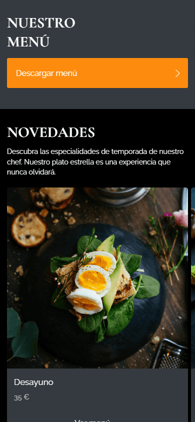 El medio del Linktree del restaurante