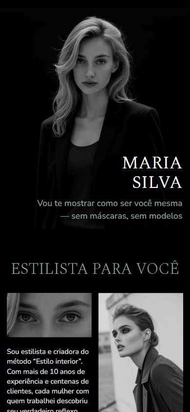 Parte superior do melhor design de Linktree para stylists