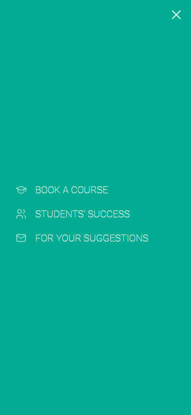 Navigation menu on the website built with Taplink